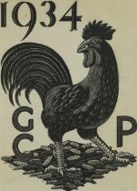 Eric Ravilious - Golden Cockerel Press, wood engraving inscribed Golden Cockerel Press Prospectus
