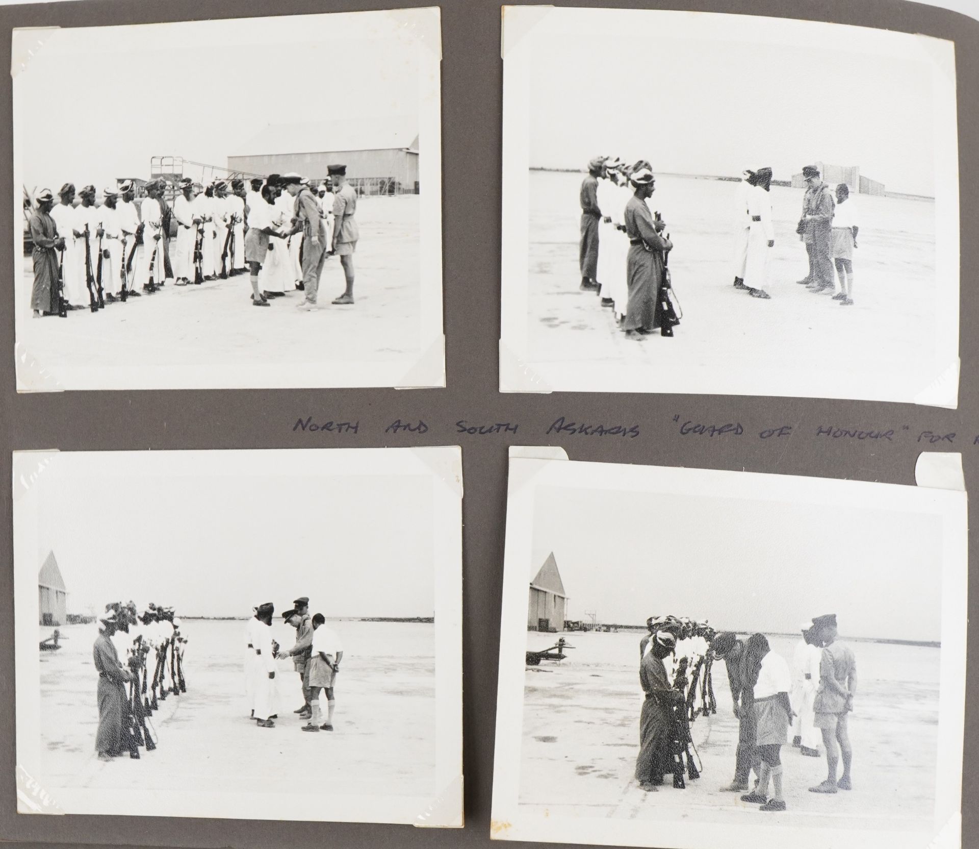 Military interest photographs arranged in an album relating to Royal Air Force Salalah, Dhofar, - Image 20 of 28