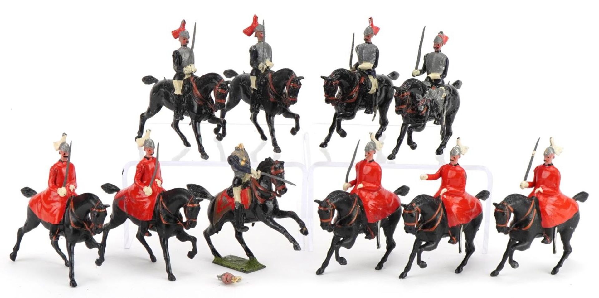 Ten Britains hand painted lead soldiers on horseback including Mounted Life Guards and Royal Horse - Image 2 of 7