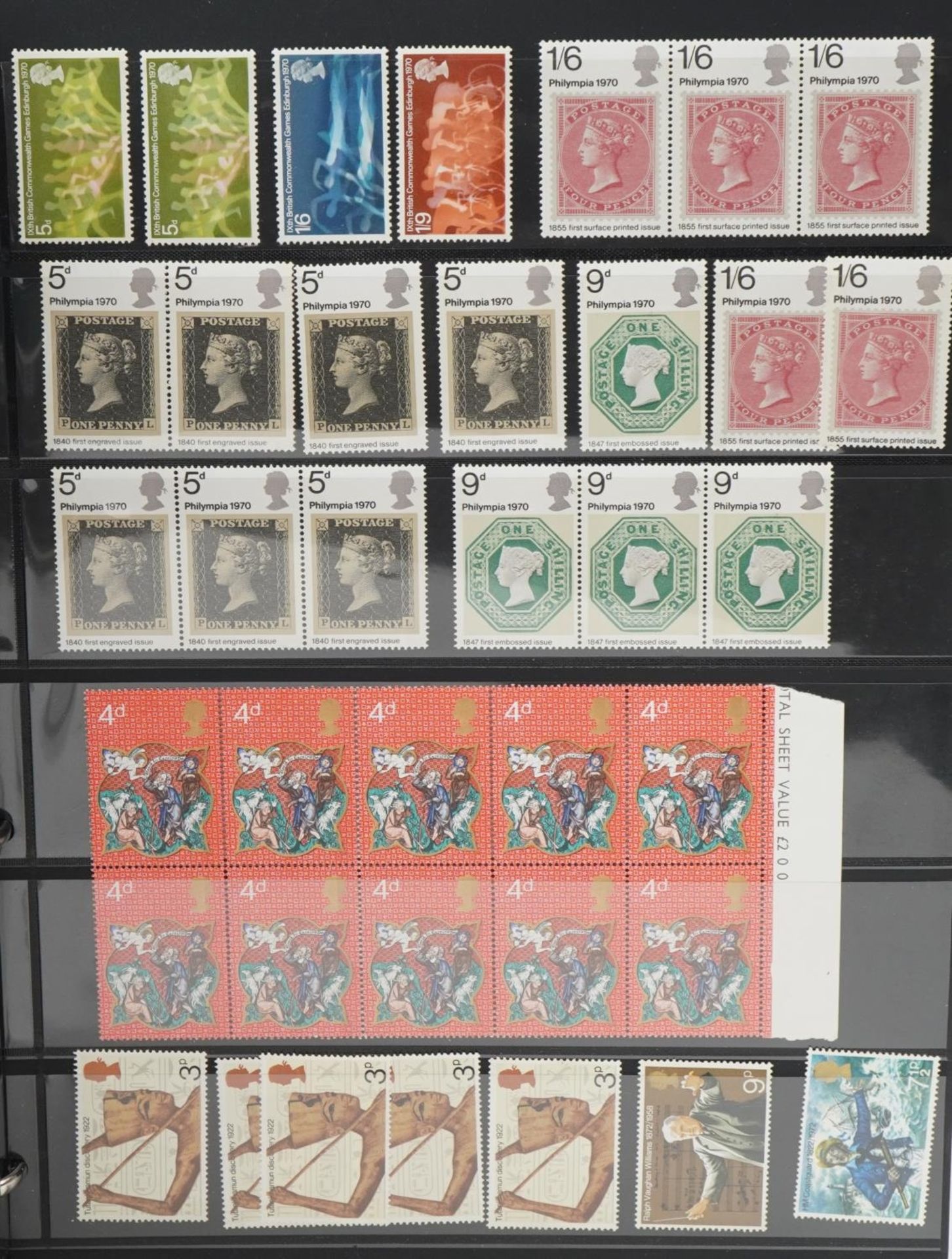 Collection of mint and used Great Britain stamps arranged in three albums : For further - Bild 7 aus 11