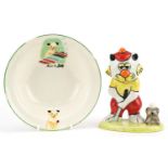 Vintage Music by Sooty bowl by Staffordshire Potteries, licensed by City Concessions and a Lorna