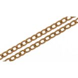 9ct gold curb link necklace, 48cm in length, 1.8g : For further information on this lot please visit