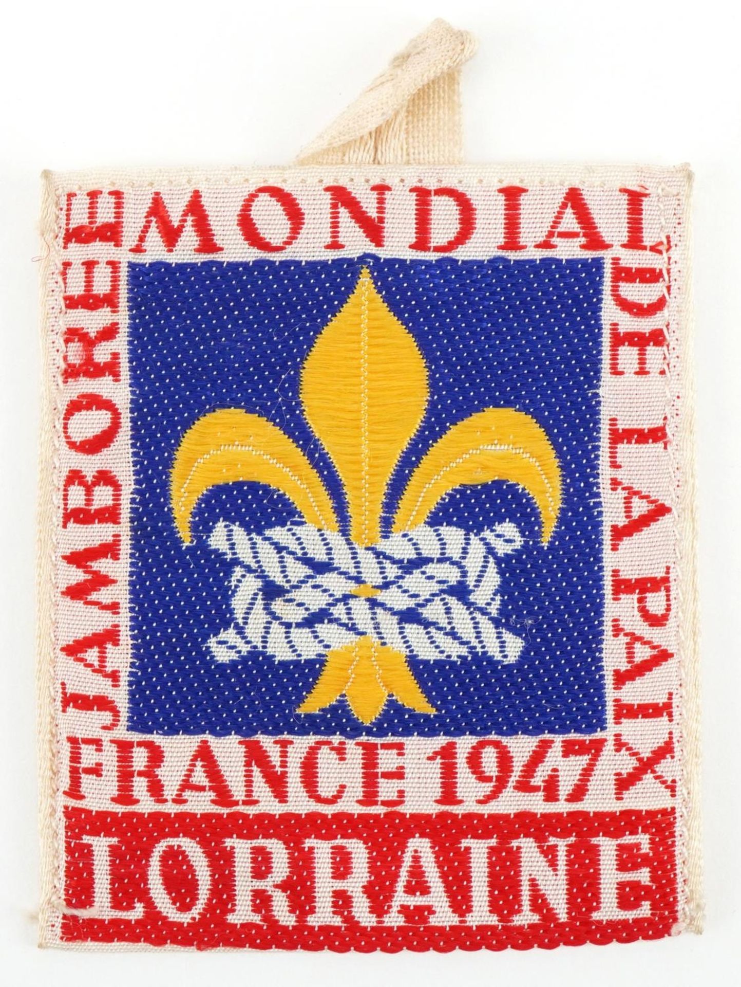Vintage French 1947 Jamboree Mondial de La Paix Lorraine jamboree badge : For further information on