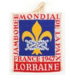 Vintage French 1947 Jamboree Mondial de La Paix Lorraine jamboree badge : For further information on