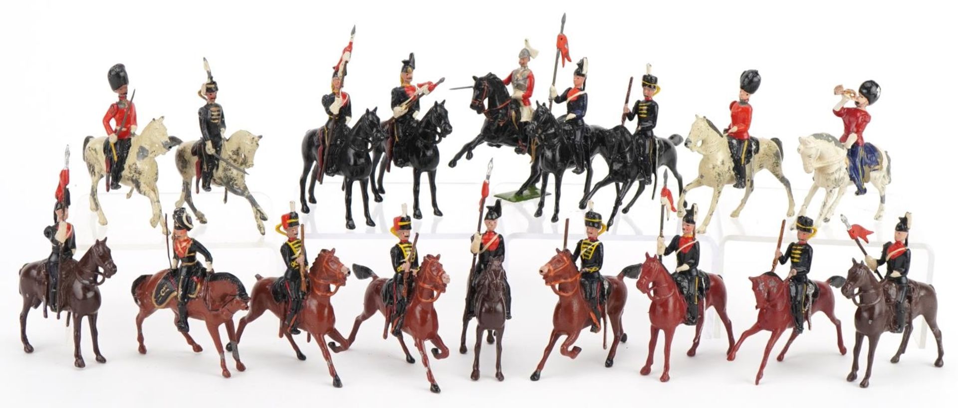 Collection of Britains hand painted lead soldiers on horseback including thirteenth Hussars and - Image 2 of 7