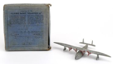 Vintage Dinky toys die cast Flying boat Clipper III with box, no 60W : For further information on