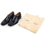 Pair of gentlemen's design Loake black leather shoes, size 9 1/2 : For further information on this