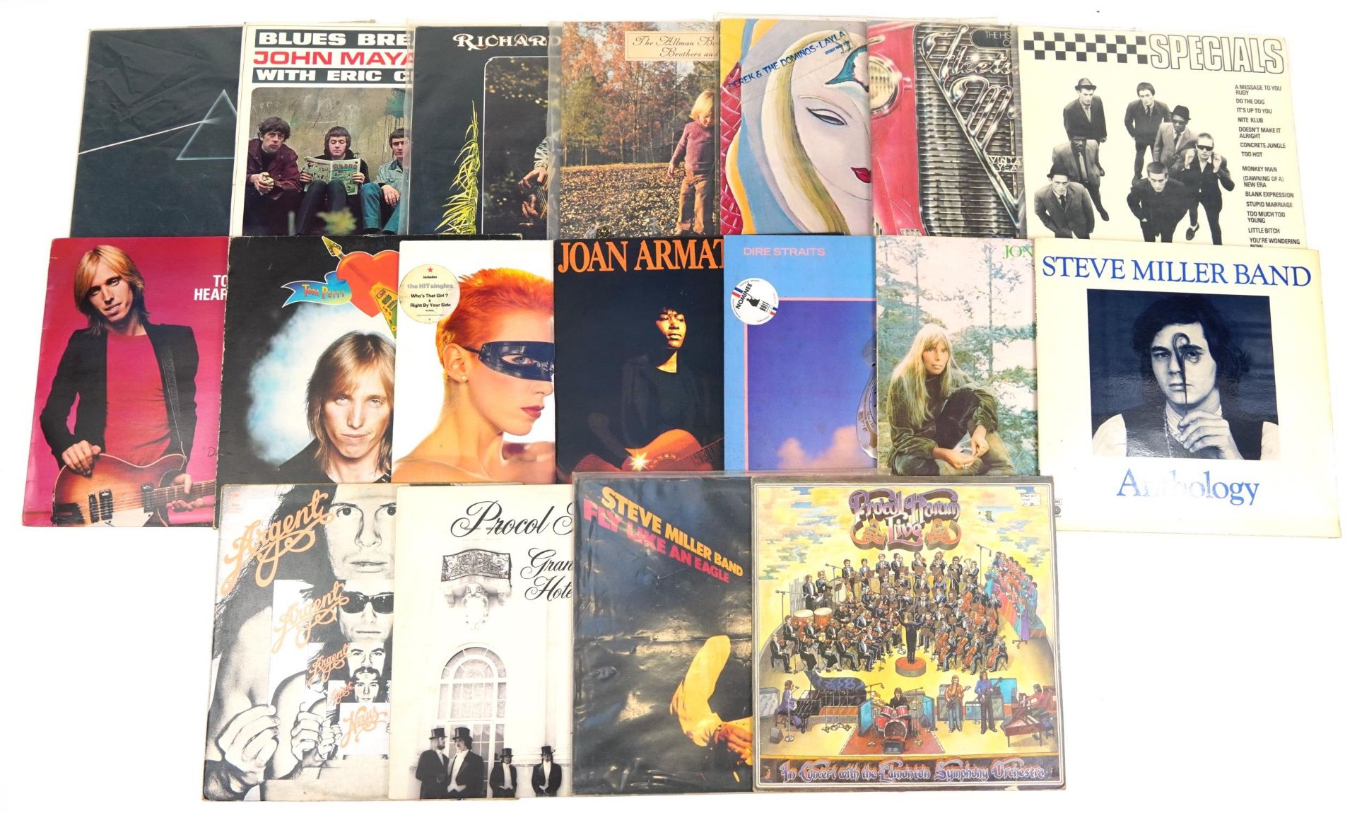 Vinyl LP records including John Mayall Beano cover, Pink Floyd and The Allman Brothers Band : For
