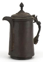 Islamic brass water jug with animalia handle, 23.5cm high : For further information on this lot