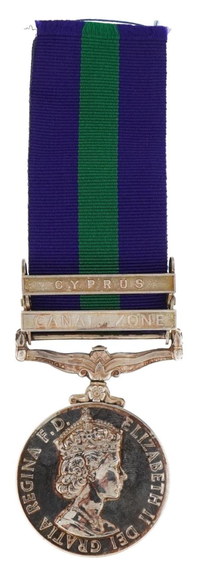 Elizabeth II General Service medal awarded to T/22994931DVR.G.J.WILLIAMS.RASC with Cyprus and - Image 2 of 4