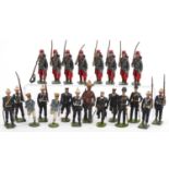 Britains hand painted lead soldiers, various regiments, some possibly German : For further