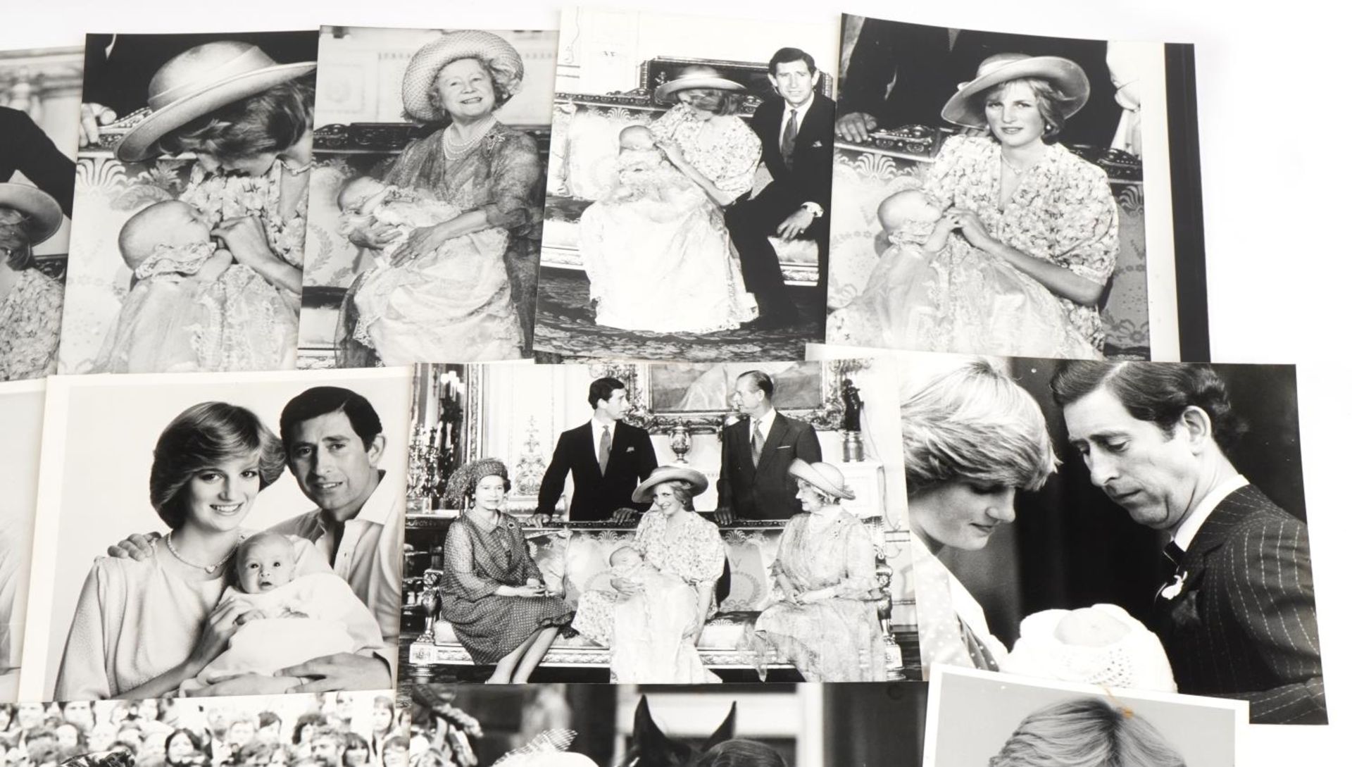 Royal interest Prince of Wales and Lady Diana Spencer black and white wedding press photographs - Image 3 of 8