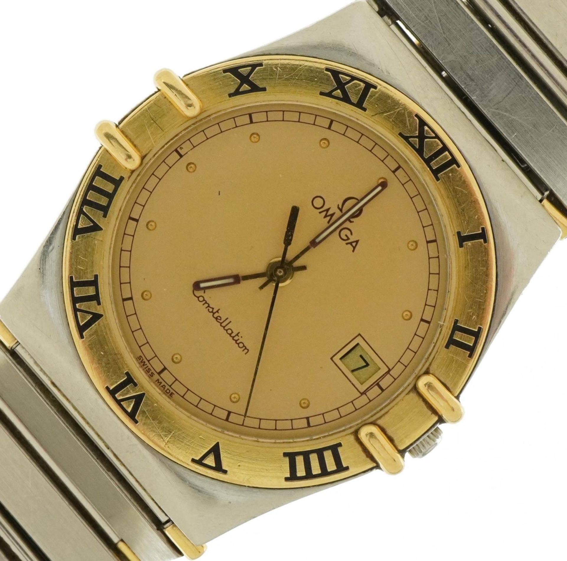 Omega, gentlemen's Omega Constellation wristwatch with date aperture, the case numbered 53334611,