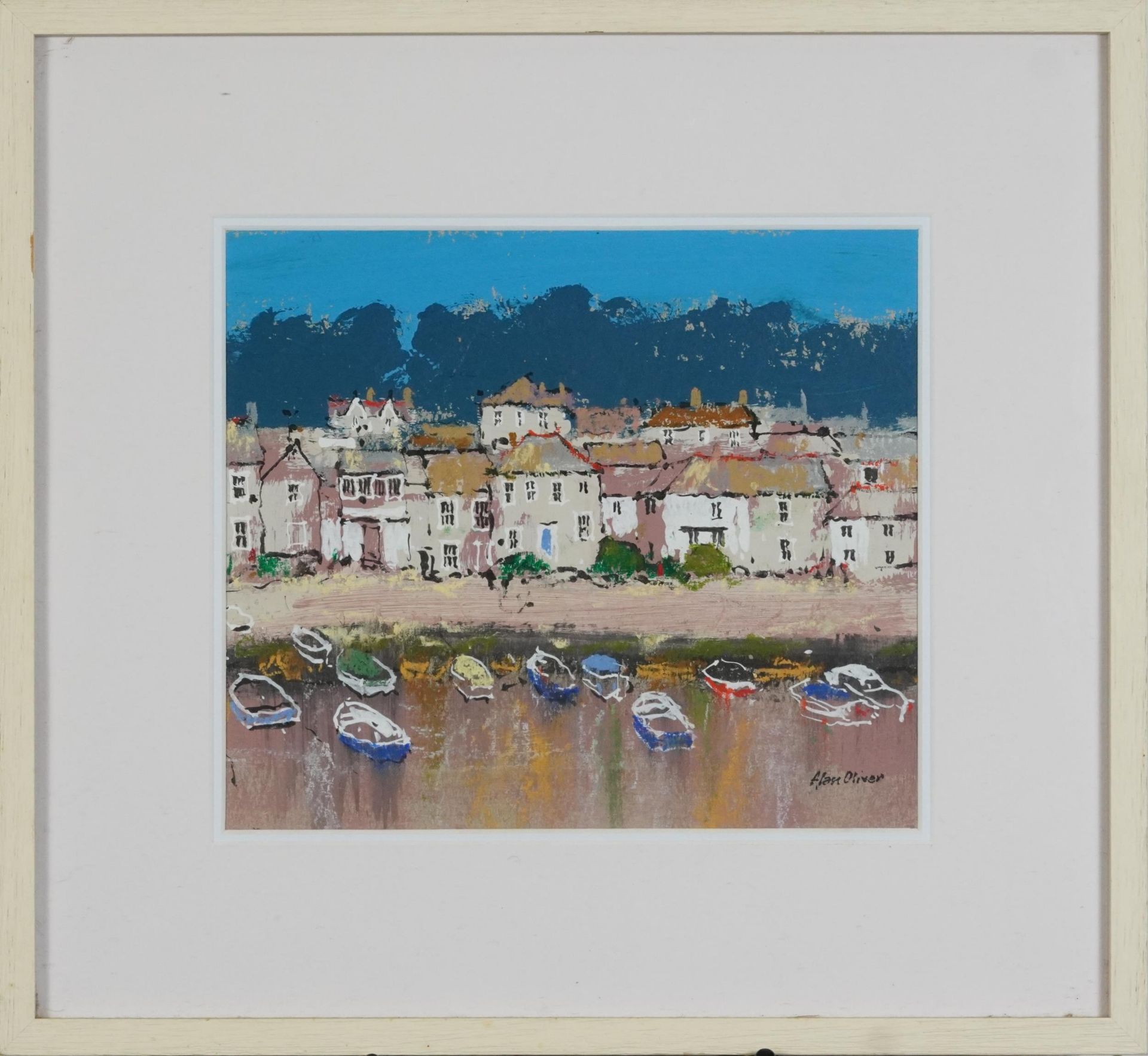 Alan Oliver - Mousehole Harbour Cottages and one other, two paintings, one acrylic and one - Image 7 of 10