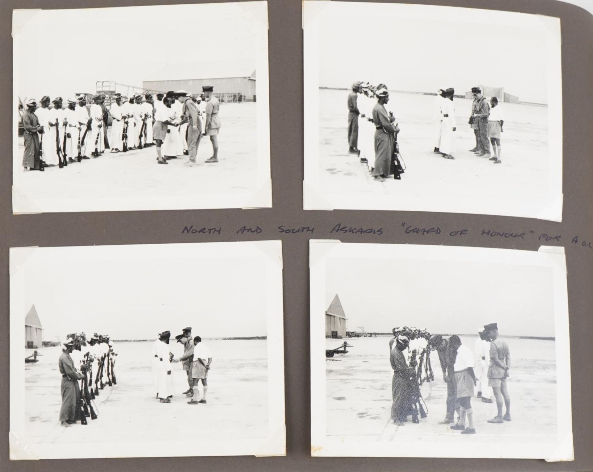Military interest photographs arranged in an album relating to Royal Air Force Salalah, Dhofar, - Image 3 of 28