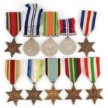 Military interest medals including World War II Defence medal and an India 1939-45 medal : For