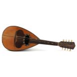 Italian inlaid melon shaped rosewood mandolin with case, the mandolin bearing a Paolo Valiana