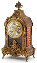 Rollin of Paris, 19th century French Louis XV style boulle work mantle clock striking on a bell with