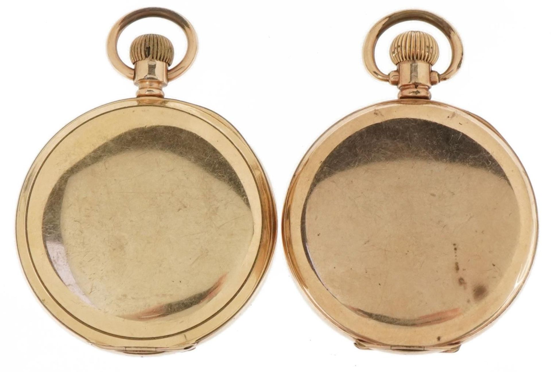 Two gentlemen's gold plated pocket watches comprising Waltham Mass full hunter and a half hunter - Bild 4 aus 7