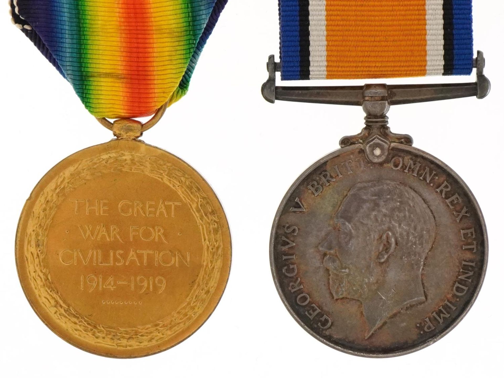 British military World War I pair awarded to 35799PTE.T.W.HOULISON.YORKS.L.I. : For further - Image 3 of 5
