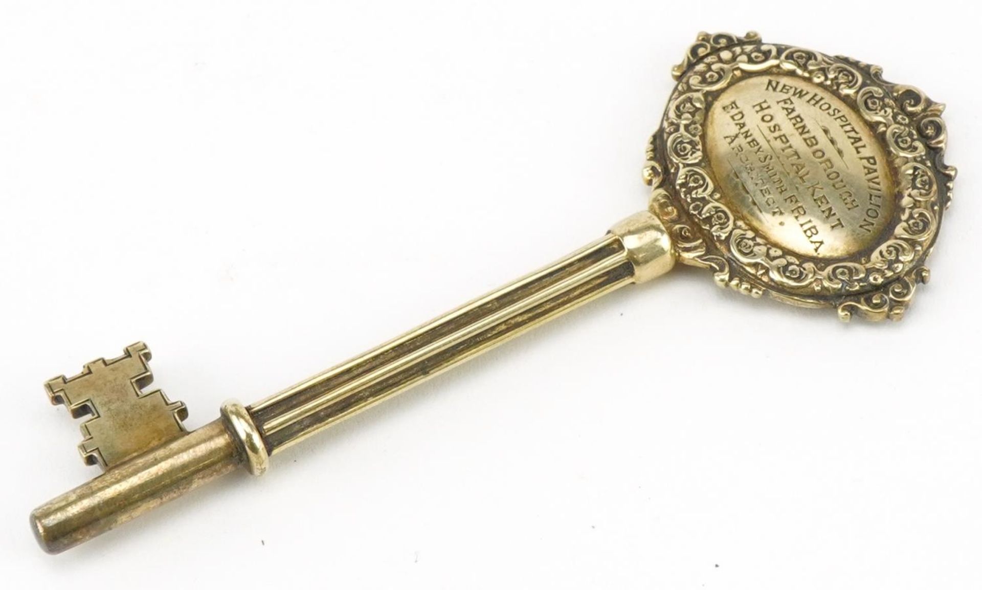 Mappin & Webb, George V silver gilt key Presented to Beatrice Lady Lennard July 19th 1929, New - Bild 2 aus 5