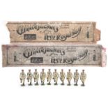 Ten Britains hand painted lead The US Navy White Jacket soldiers with articulated arms, with paper