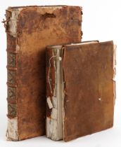 Two 17th century and later leather bound hardback books comprising Sacred Theory of the Earth by