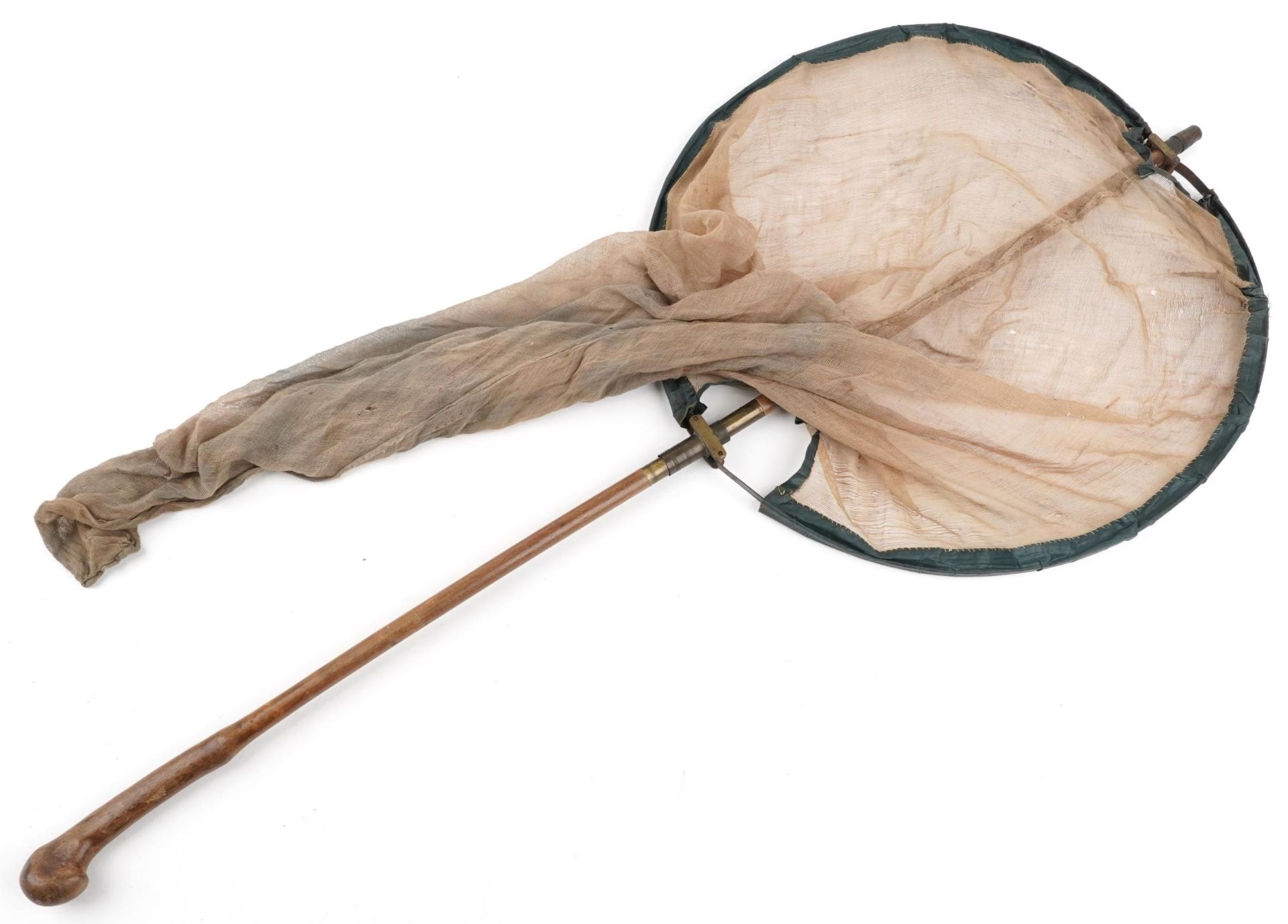 Victorian naturalistic butterfly net walking stick, 99.5cm in length : For further information on - Image 4 of 4