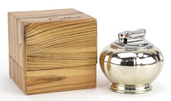 Colibri Monogas silver table lighter with box, 6.5cm high : For further information on this lot