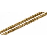 18ct gold snake link necklace, 40cm in length, 4.9g : For further information on this lot please