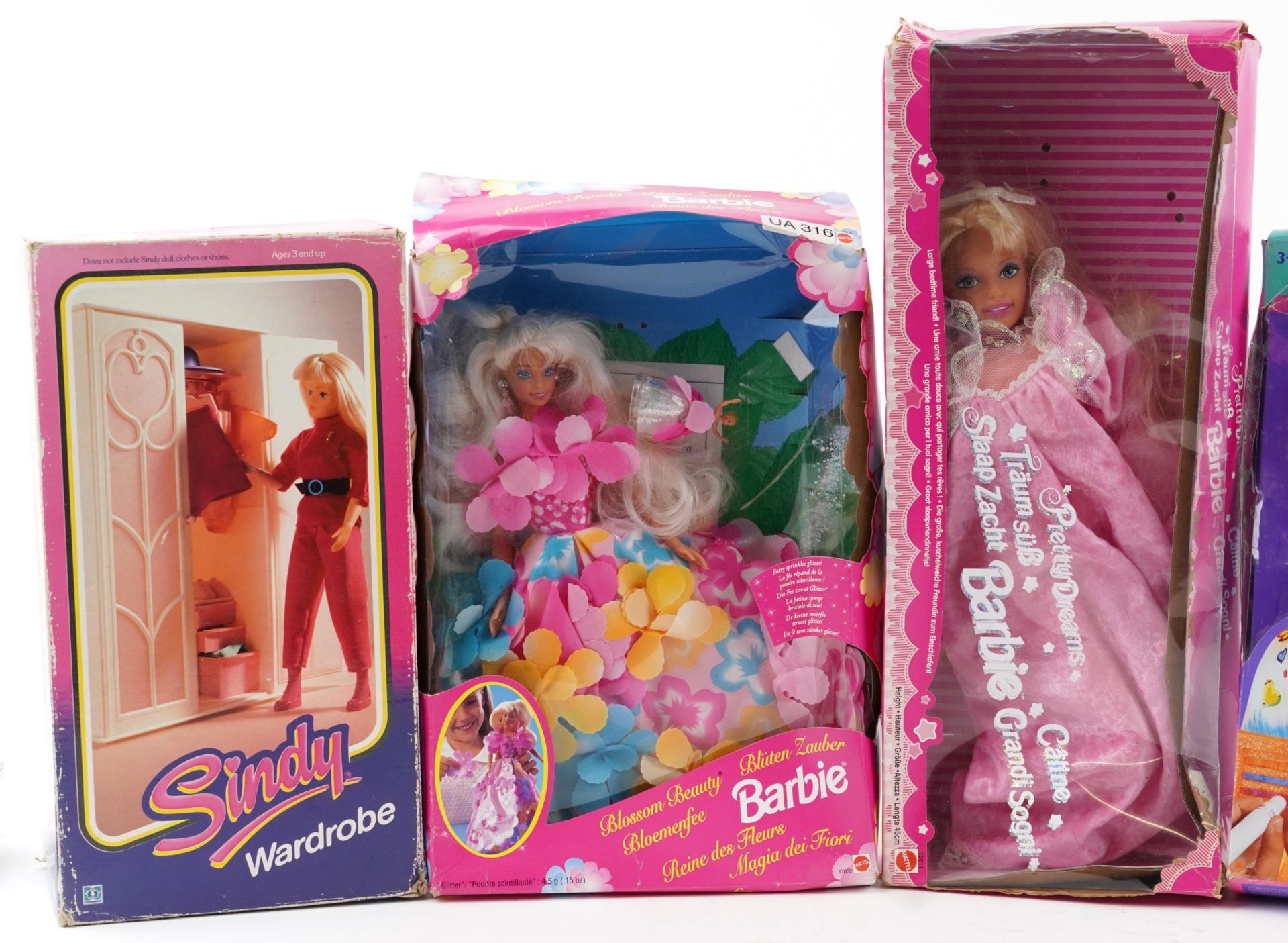 Vintage Barbie and Sindy toys with boxes by Mattel and Hasbro including Sindy Wardrobe, Blossom - Bild 2 aus 3
