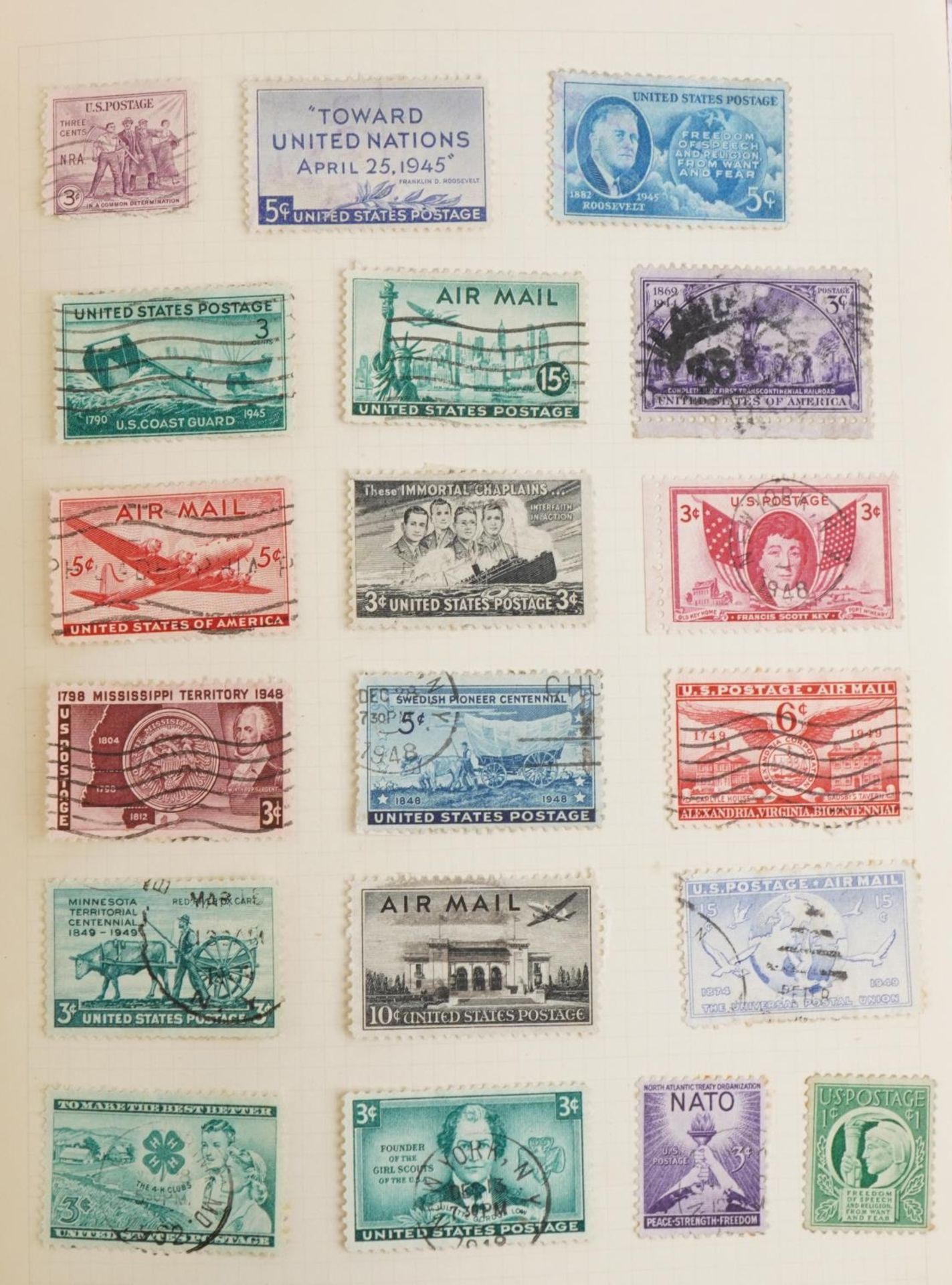 19th century and later British and world stamps arranged in four albums including Penny Black, Two - Bild 13 aus 22