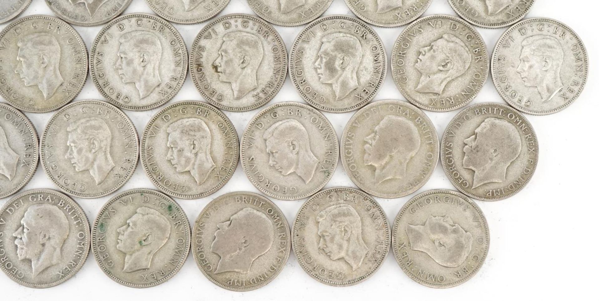 Collection of British pre decimal, pre 1947 two shillings and florins, 556g : For further - Bild 10 aus 10