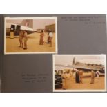 Military interest photographs arranged in an album relating to Royal Air Force Salalah, Dhofar,