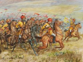 R Ince - Charge of the Bengal Lancers entitled First Horse Skinner's Horse, military interest