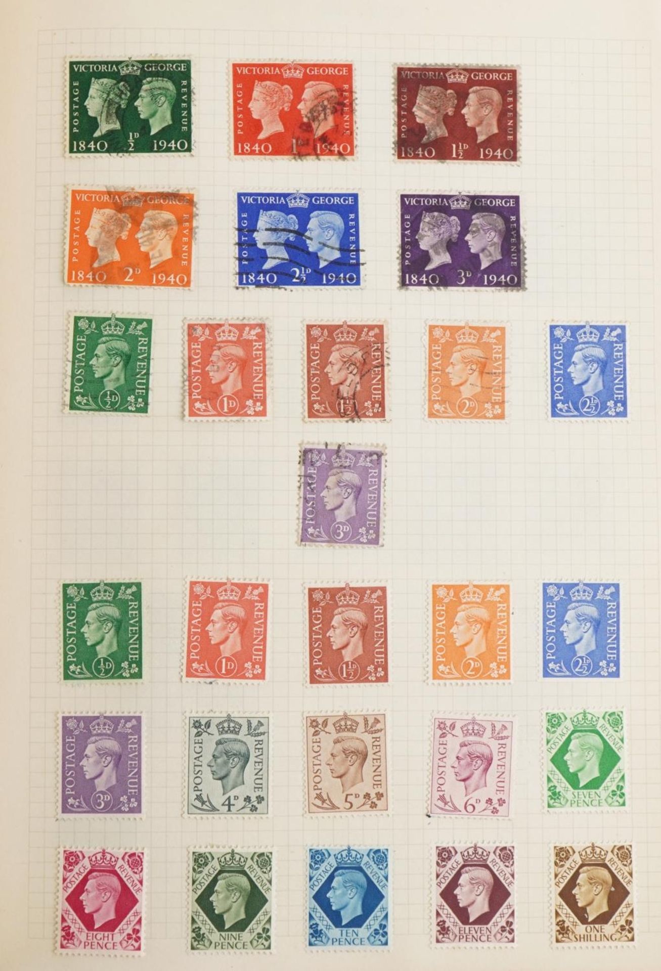 19th century and later British and world stamps arranged in four albums including Penny Black, Two - Bild 6 aus 22