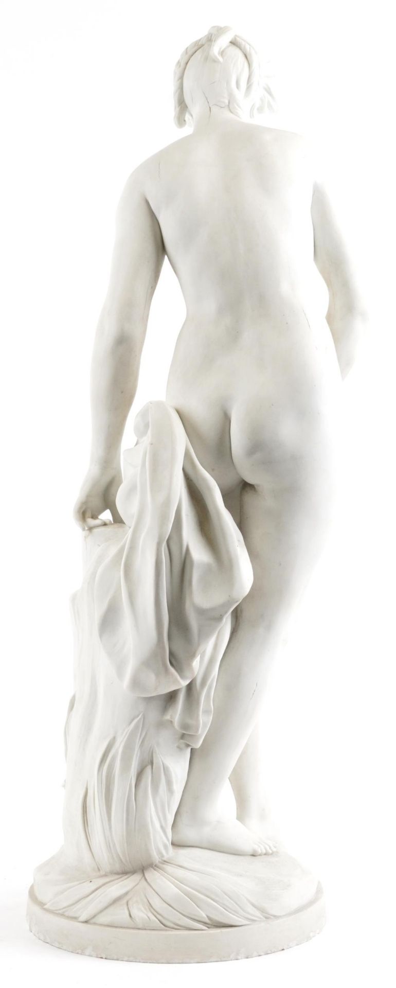 Large 19th century classical parian statuette of Venus bathing, 72cm high : For further - Bild 2 aus 3