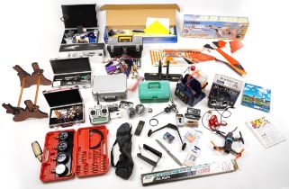 Radio control mechanics and accessories including MacGregor controller, Irvine fuelling station,