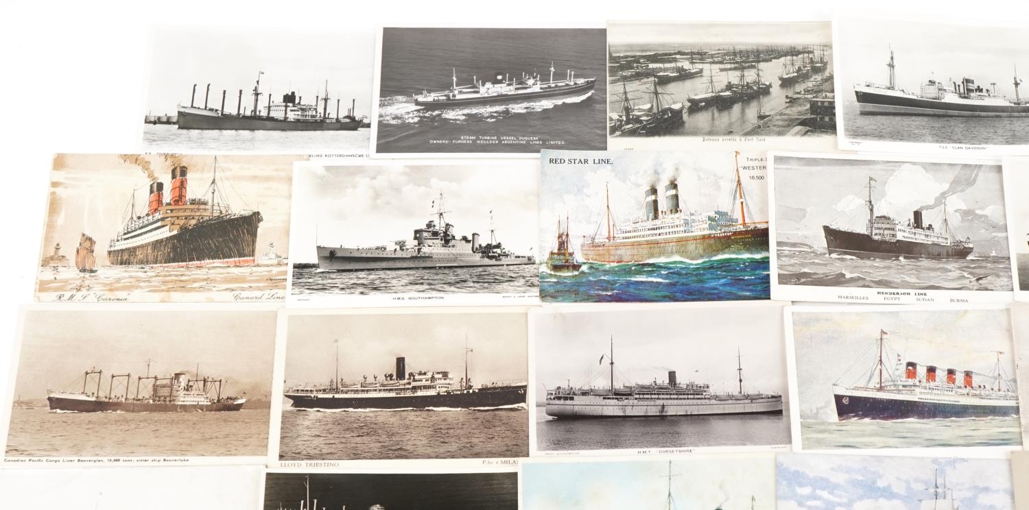 Collection of shipping interest postcards, some real photographic, including TSS Titanic, White - Image 2 of 5