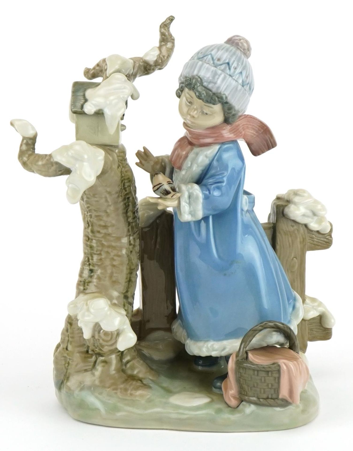 Lladro figure group Winter Frost, numbered 5287, 25cm high : For further information on this lot