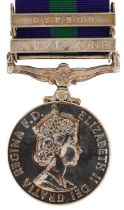 Elizabeth II General Service medal awarded to T/22994931DVR.G.J.WILLIAMS.RASC with Cyprus and