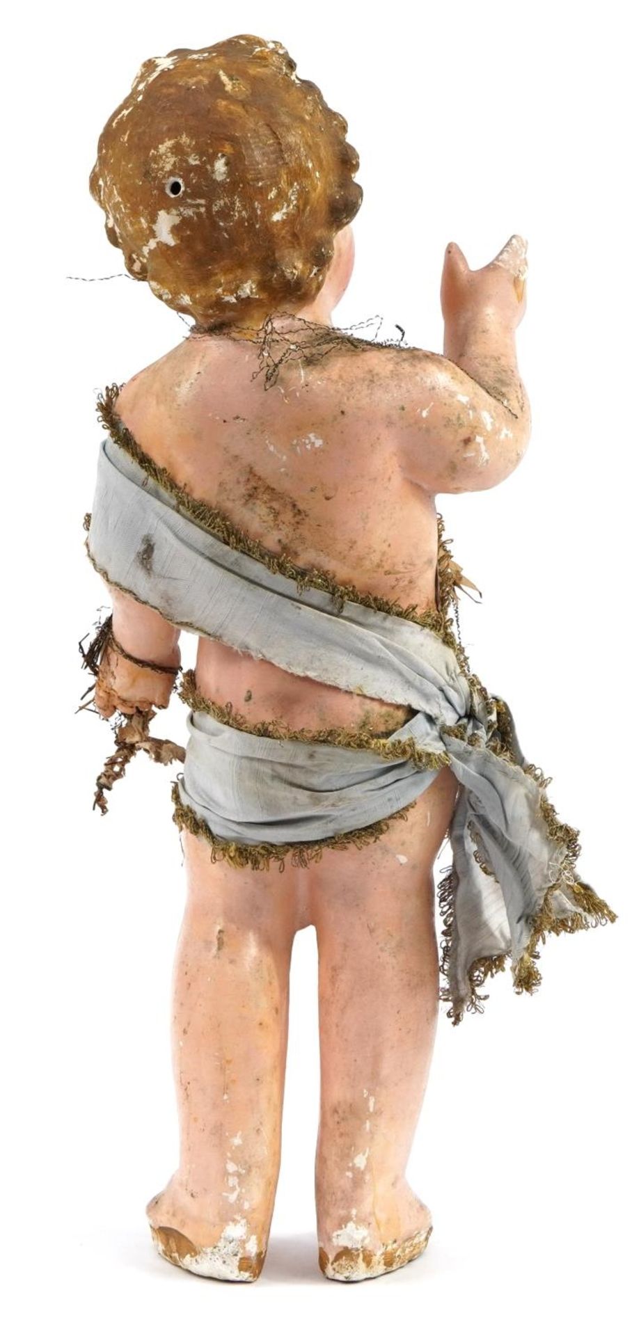 Large hand painted plaster model of a classical cherub, 57.5cm high : For further information on - Bild 2 aus 3