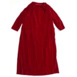 Vintage Marshall & Snelgrove London red velvet coat, size M : For further information on this lot