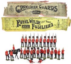 Britains hand painted lead soldiers comprising Royal Welsh 23rd Foot Fusiliers and Grenadier Guards,