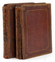 The Antiquities of England and Wales, two 18th century leather bound hardback books by Francis Grose