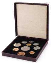 George VI 1951 specimen coin set housed in a fitted box by The Royal Mint : For further