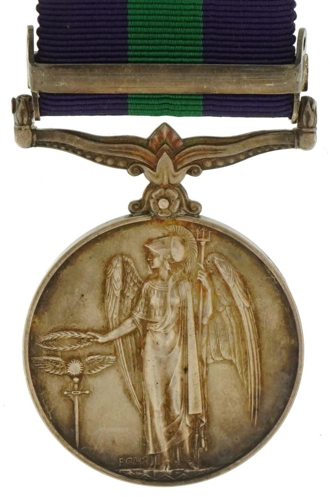 British military World War II General Service medal with Palestine bar awarded to 6396901PTE.J.H. - Image 3 of 4