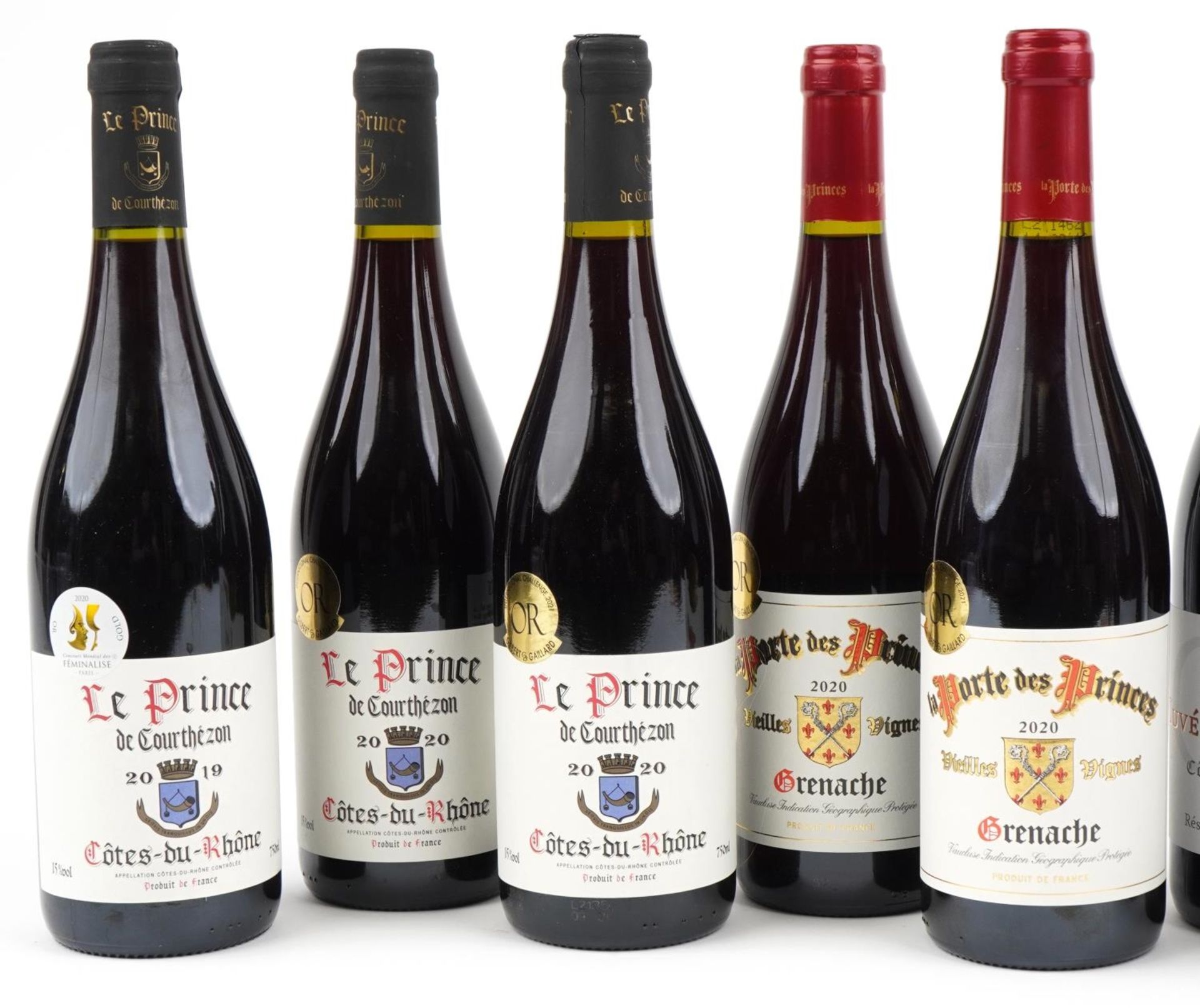 Eight bottles of red wine comprising two bottles of 2020 La Porte des Pinces Vieilles Vignes - Bild 2 aus 3