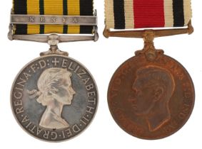 British military medals relating to the Crayford family comprising George VI Faithful Service