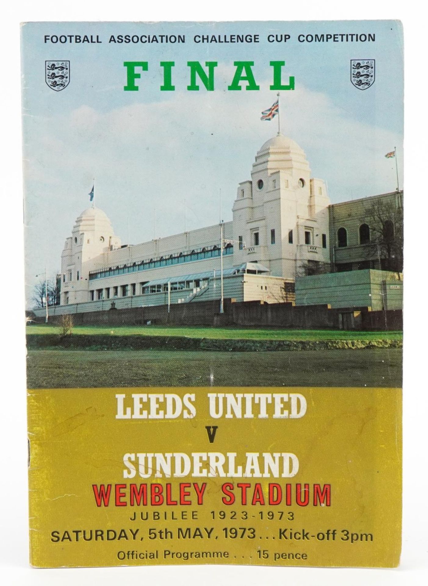 Sporting interest Leeds United V Sunderland 1973 FA Cup Final football program signed by all - Bild 4 aus 5